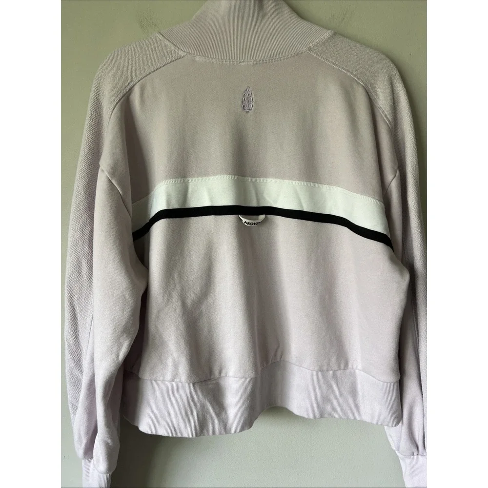 Free People Movement High Jump Zip-Up Rose Quartz Lavender Small OB1997218